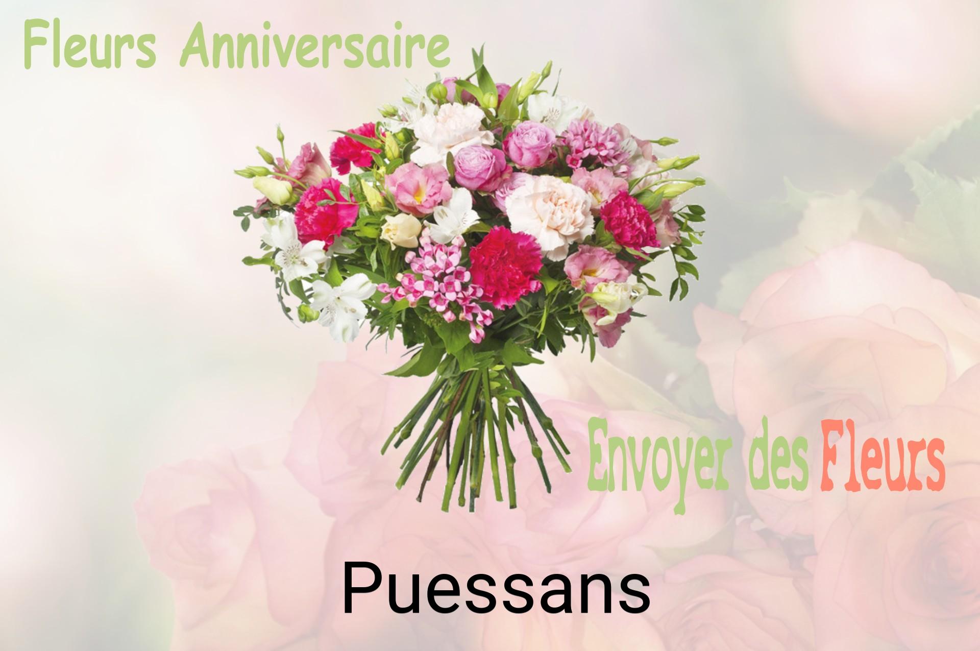 Bouquet de fleurs d’anniversaire livré à Puessans